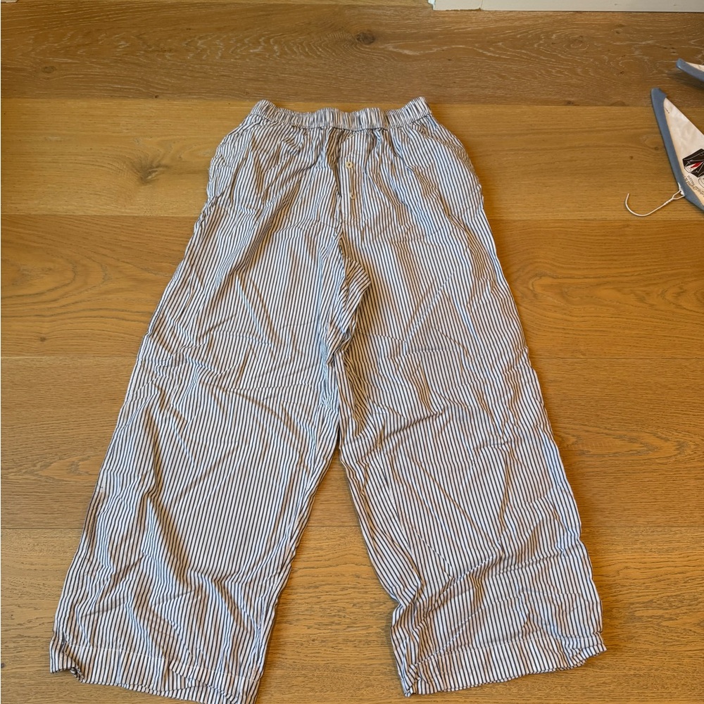 H&M Blue and White Striped Pants